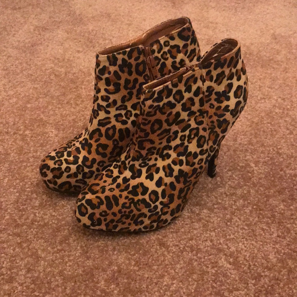 Leopard Print Booties